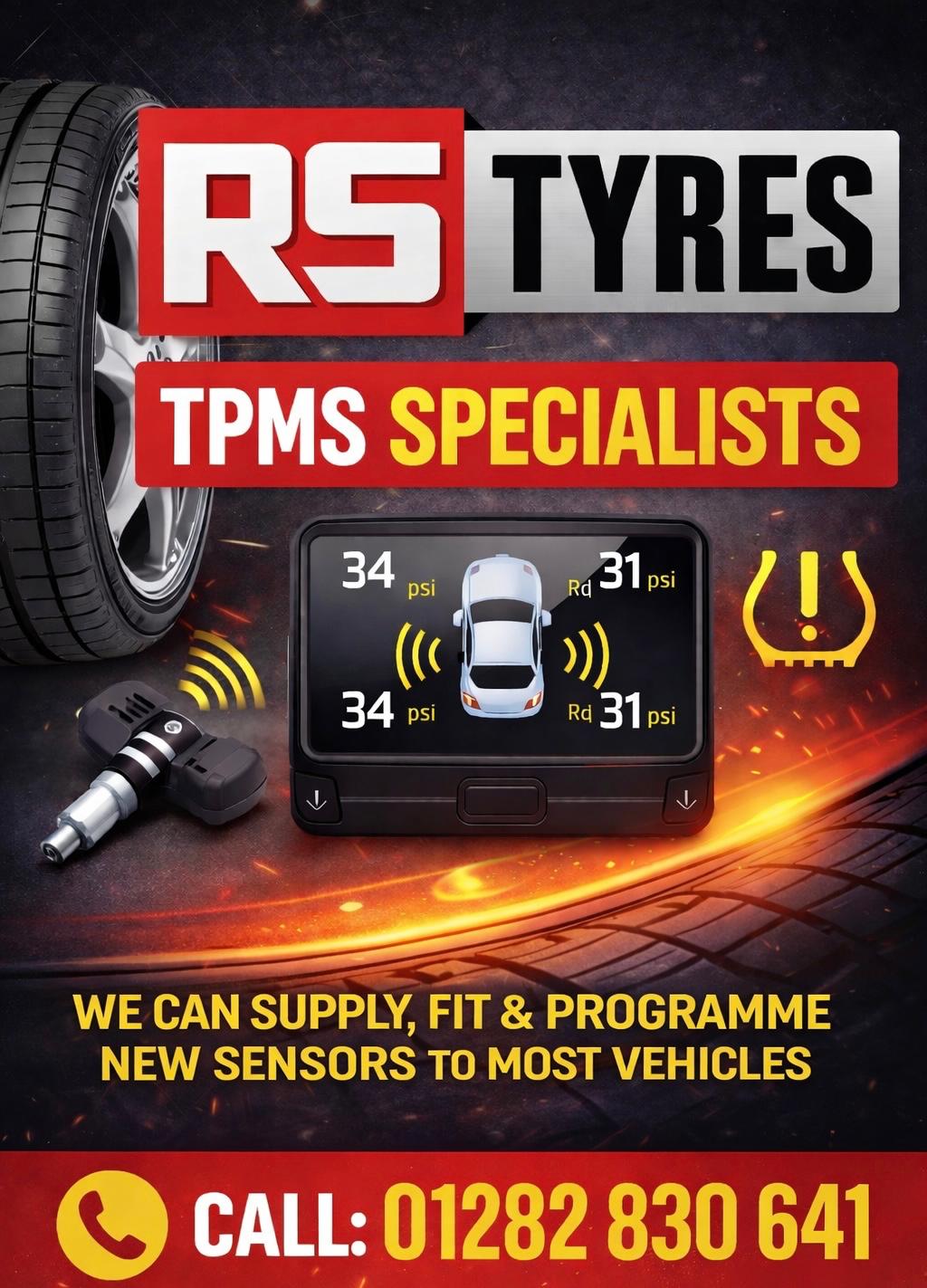 RS Tyres — TPMS specialists, supplying, fitting and programming tyre pressure sensors